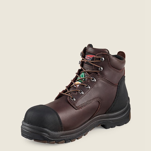 Red Wing Mens Safety Boots - King Toe® - 6-inch Waterproof Csa Toe - Black/Brown - ERP953140